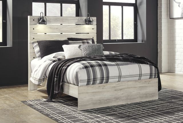 Signature Design by Ashley® Cambeck Whitewash Queen Panel Bed with 4 Storage Drawers-3
