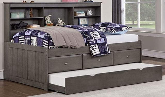 Furniture of America® Tibalt Dark Gray Full Daybed with Trundle-0