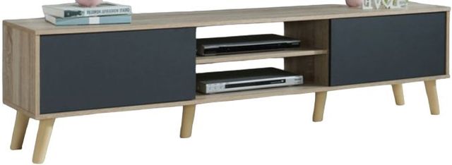 Milton Greens Stars Gray/Natural 71" Faux Wood TV Stand-0