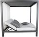 CabanaCoast® Customizable Muse Aluminum Outdoor Cabana Daybed Sling Roof with 1 Curtain-2
