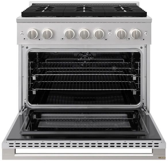 ZLINE Marino 36" Stainless Steel Pro Style Gas Range with Cooktop and Convection Gas Oven-1