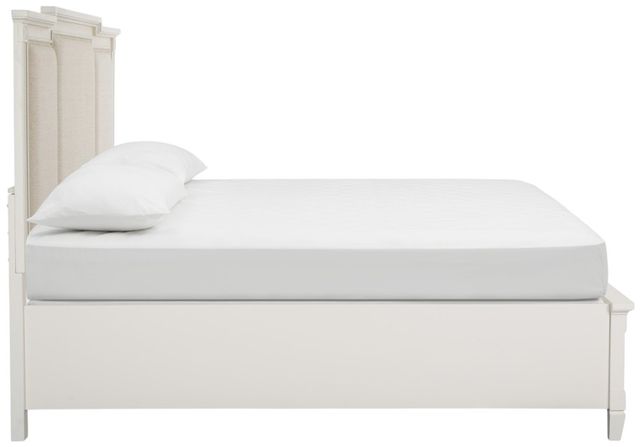 Magnussen Home® Willowbrook Egg Shell White/Natural California King Upholstered Storage Panel Bed-2