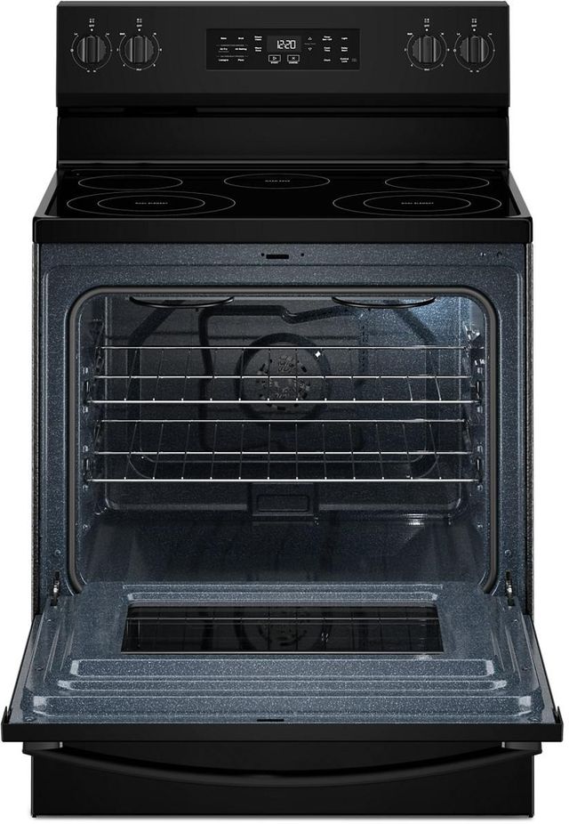 Whirlpool® 30" Black Freestanding Electric Range with Air Cooking Technology and Steam Clean-1