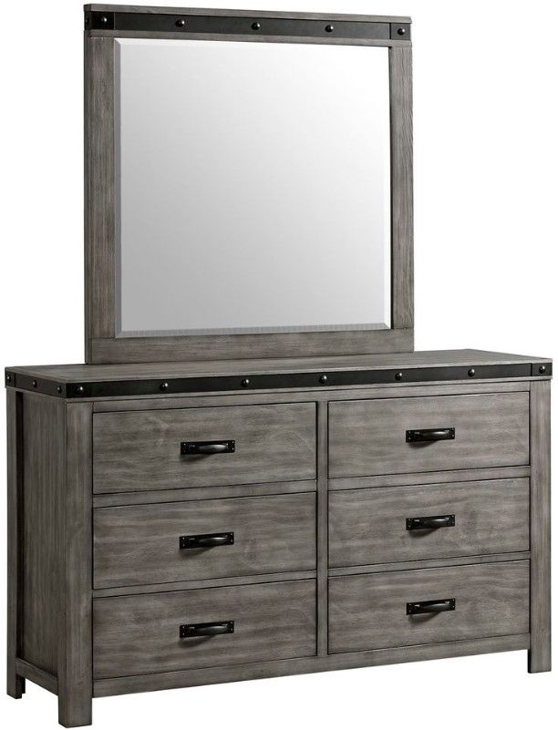 Elements International Wade Grey Youth Mirror-1
