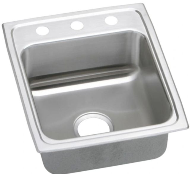 Elkay Lustertone® Classic Lustrous Satin 17" x 22" 1-Hole Single Bowl Drop-In ADA Sink with Quick-Clip-0