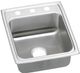 Elkay Lustertone® Classic Lustrous Satin 17" x 22" 1-Hole Single Bowl Drop-In ADA Sink with Quick-Clip-0
