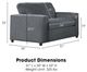 New Classic® Home Furnishings Kylo Ash Gray Cuddle Chair-2