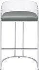 Coaster® Thermosolis 2-Piece Grey/Chrome Acrylic Back Bar Stools-2