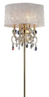 Furniture of America® Deborah Gold Floor Lamp-1