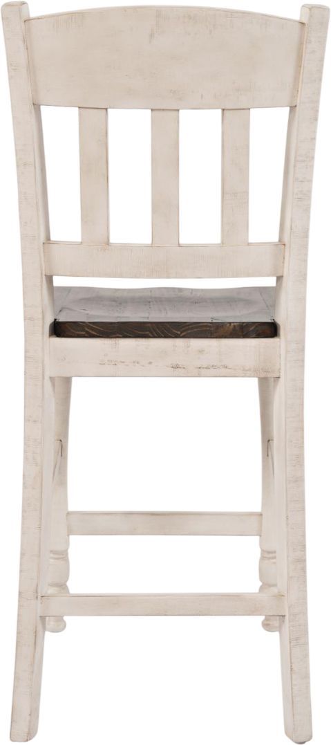 Jofran Inc. Madison County Brown/Vintage White Slatback Counter Stool-3