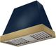 AGA Euclid 36" Indigo Wall Mounted Range Hood with Antique Brass Trim-0