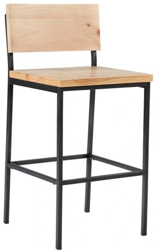 Progressive® Furniture Sawyer Gunmetal/Natural Bar Stool