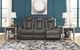 Signature Design by Ashley® Turbulance Quarry Power Reclining Sofa with Adjustable Headrest-5
