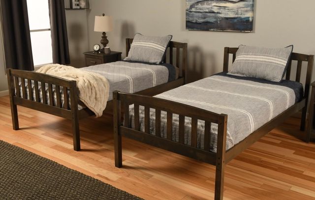 Kodiak Furniture Claire Rustic Walnut Twin Bunk Bed with Trundle-3