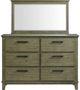 Elements International Jolene Grey Dresser and Mirror Set-1