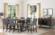 New Classic® Home Furnishings High Line 7-Piece Gray/Matte Brown Counter Table Set-1