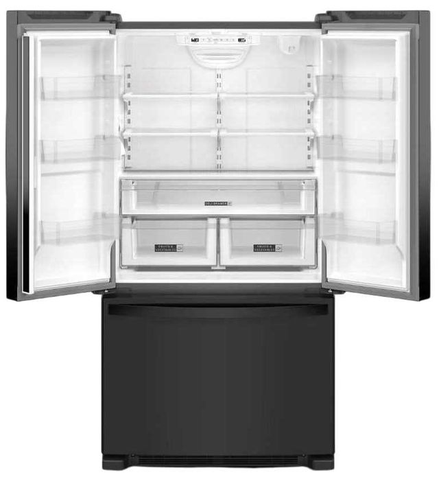 Whirlpool® 36" 20.0 Cu. Ft. Black Counter Depth French Door Refrigerator-1