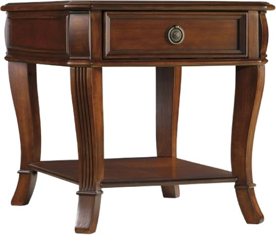 Hooker® Furniture Brookhaven Distressed Medium Clear Cherry End Table-0