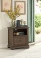Mazin Furniture Toulon Brown Lateral File with Iron Casters-1