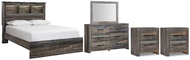 Signature Design by Ashley® Drystan 5-Piece Multi Queen Bookcase Bed Set-0