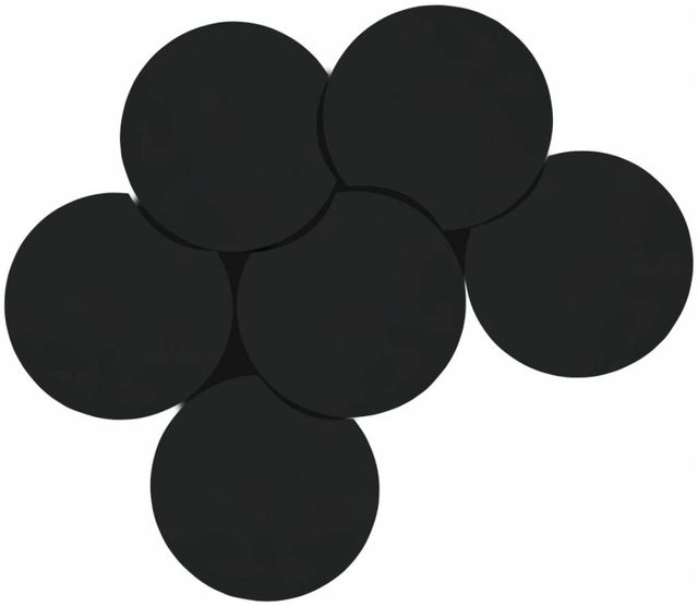 Meridian Furniture Dimple 6-Piece Matte Black 18" Modular Nesting Coffee Table Set-3