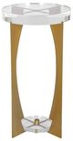 Uttermost® Kolkata Crystal Top Accent Table with Brass Base-3
