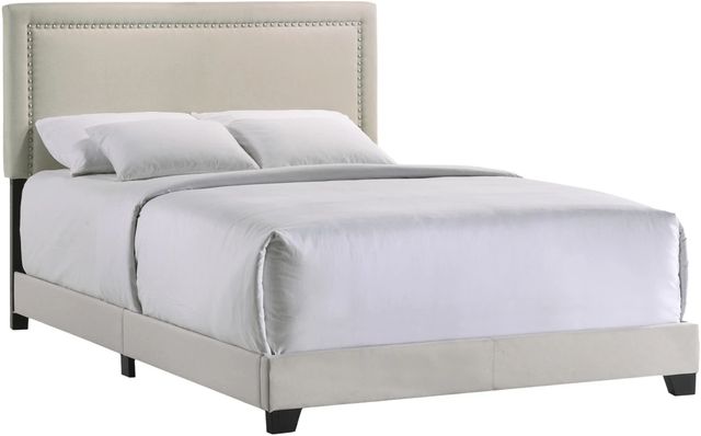 Intercon Zion Fog Queen Upholstered Panel Bed-0