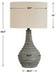 Uttermost® Stratum Light Beige Indoor-Outdoor Table Lamp with Distressed Gray Concrete Base-2