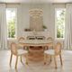 TOV Furniture Amara Cream Arched Rattan Dining Chair-1