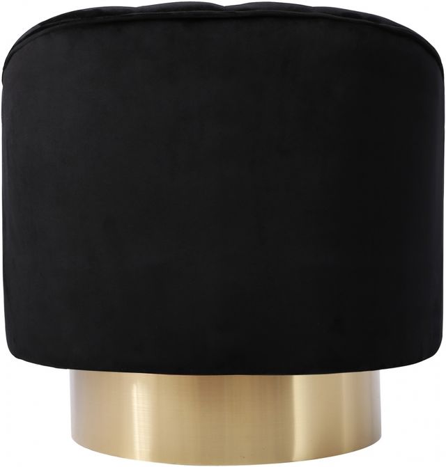 Meridian Furniture Farrah Black/Gold Velvet Swivel Chair-2