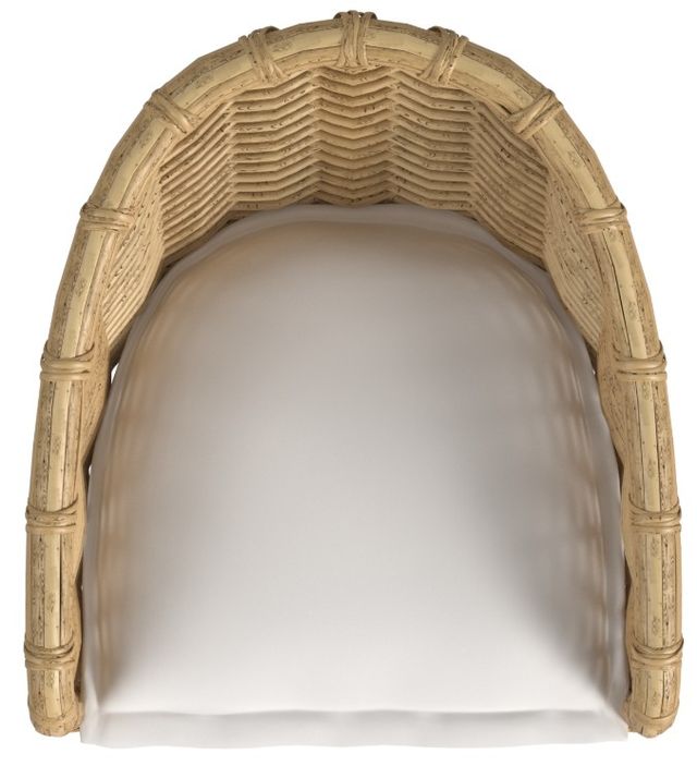 Sunset West Playa Natural Resin Wicker Outdoor Counter Stool with Soothe Pearl Cushion-4