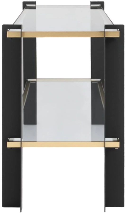 Uttermost® Cunene Glass Top Console Table with Matte Black Base-4