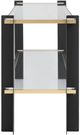 Uttermost® Cunene Glass Top Console Table with Matte Black Base-4