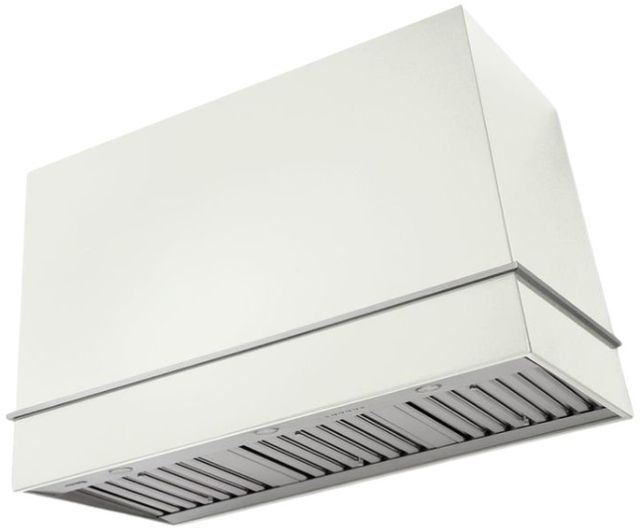 AGA Loge 48" White Wall Mounted Range Hood  with Brushed Nickel Trim-0