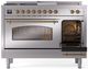 Ilve® Nostalgie II Series 48" Stainless Steel Pro Style Dual Fuel Range-3