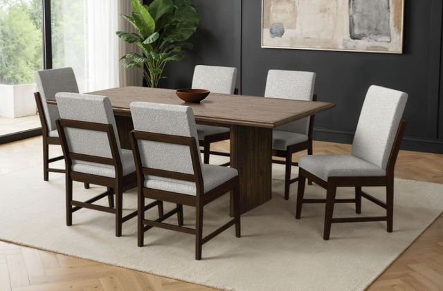 Elements International Brisbane 7-Piece Brown Dining Set-1