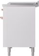 Ilve® Nostalgie II Series 48" White Pro Style Dual Fuel Range-3