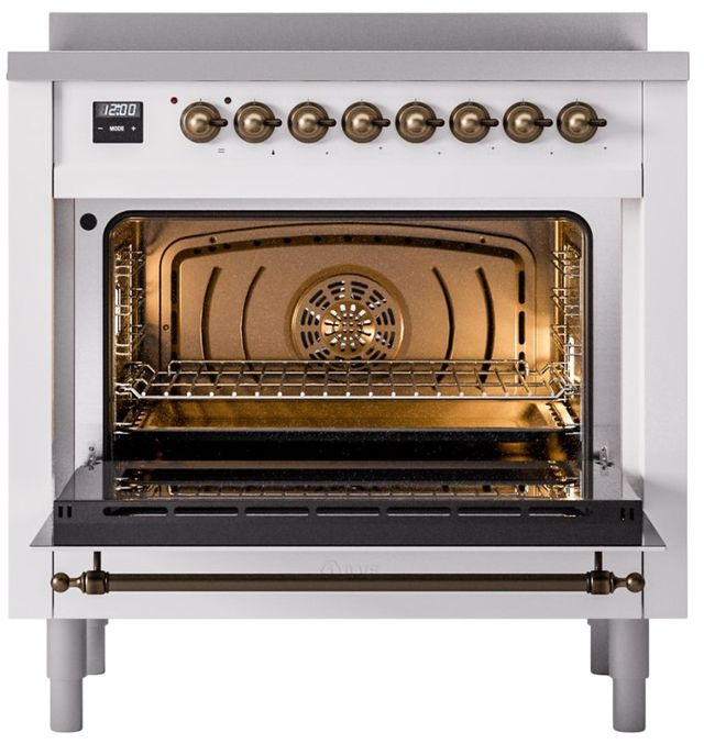 Ilve® Nostalgie II Series 36" White Pro Style Induction Range-1