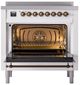 Ilve® Nostalgie II Series 36" White Pro Style Induction Range-1