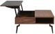 Armen Living Zola Gray/Walnut Lift-Top Coffee Table with Black Base-3