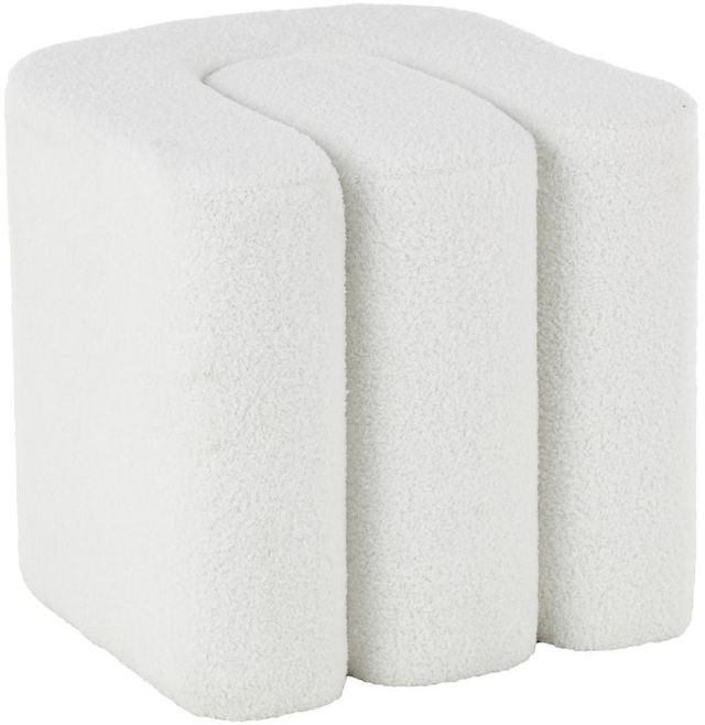 Deco Marche White 18" Ottoman-0