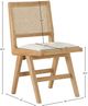 Meridian Furniture Abby Cream/Natural Dining Side Chair-4