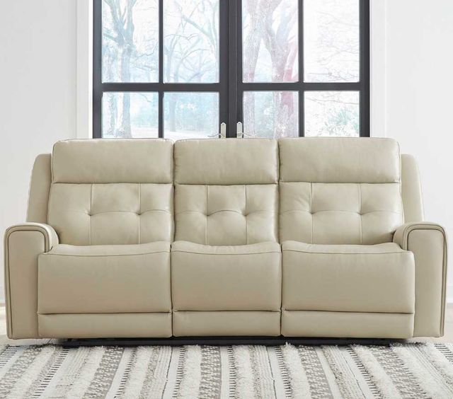 Liberty Furniture Carrington Baja Stone Leather Triple Zero Gravity Power Reclining Sofa-2