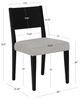 Powell® Cosgrove Black/Light Gray Upholstered Side Chair-2