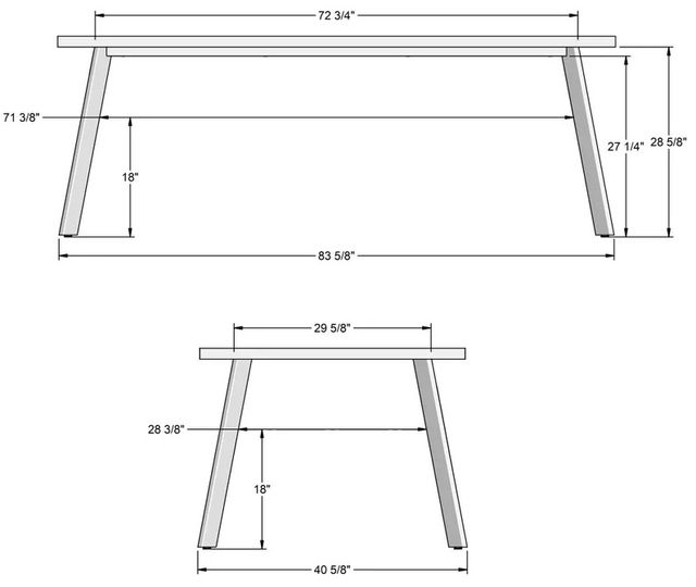 Amisco Customizable Lidya 84" Dining Table-1