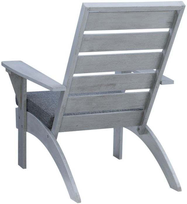 Linon Rockport Gray Fabric/Wooden Outdoor Chair-4