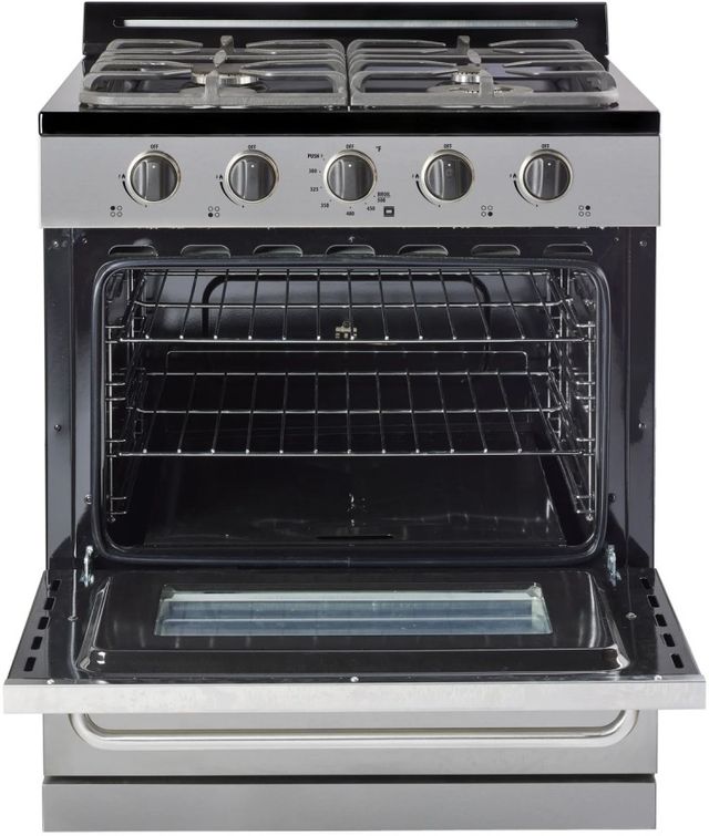 Unique Appliances Classic 30" Stainless Steel Off Grid Freestanding Propane Range-1