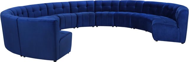 Meridian Furniture Limitless 12-Piece Navy Velvet Modular Sectional-2
