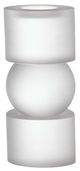 A & B Home Palisade White Small Glass Candle Holder-0