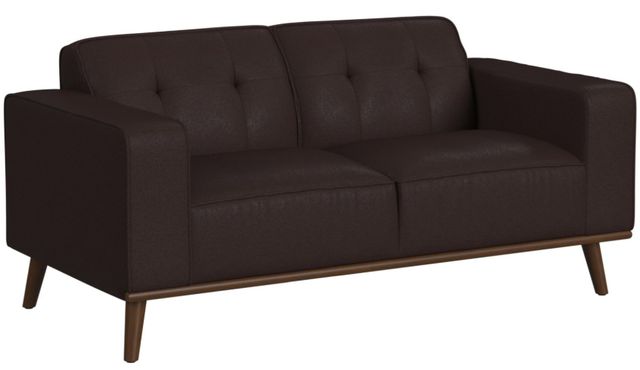 Elements International Destiny Pebble Brown Loveseat-0